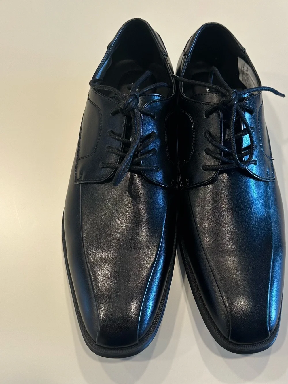 Alfani Black Smooth Leather Derby Lace-Up Shoes